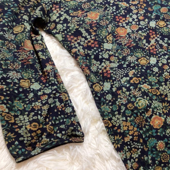 Peruvian Connection Tunic Indigo Rose Pima Bottom Millefiori Botanic Floral XS S - Picture 4 of 8